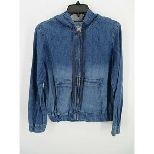 Current Elliott The Sweatshirt 1950's Denim Hooded Jacket Full Zip